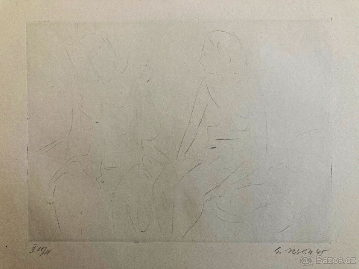 E. Nevan - Odpočívající tanečnice (12 grafík), 1946 - 13