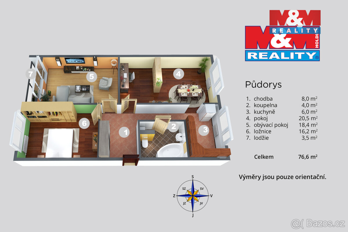 Prodej bytu 3+1, 81 m², Varnsdorf, ul. Pražská - 13