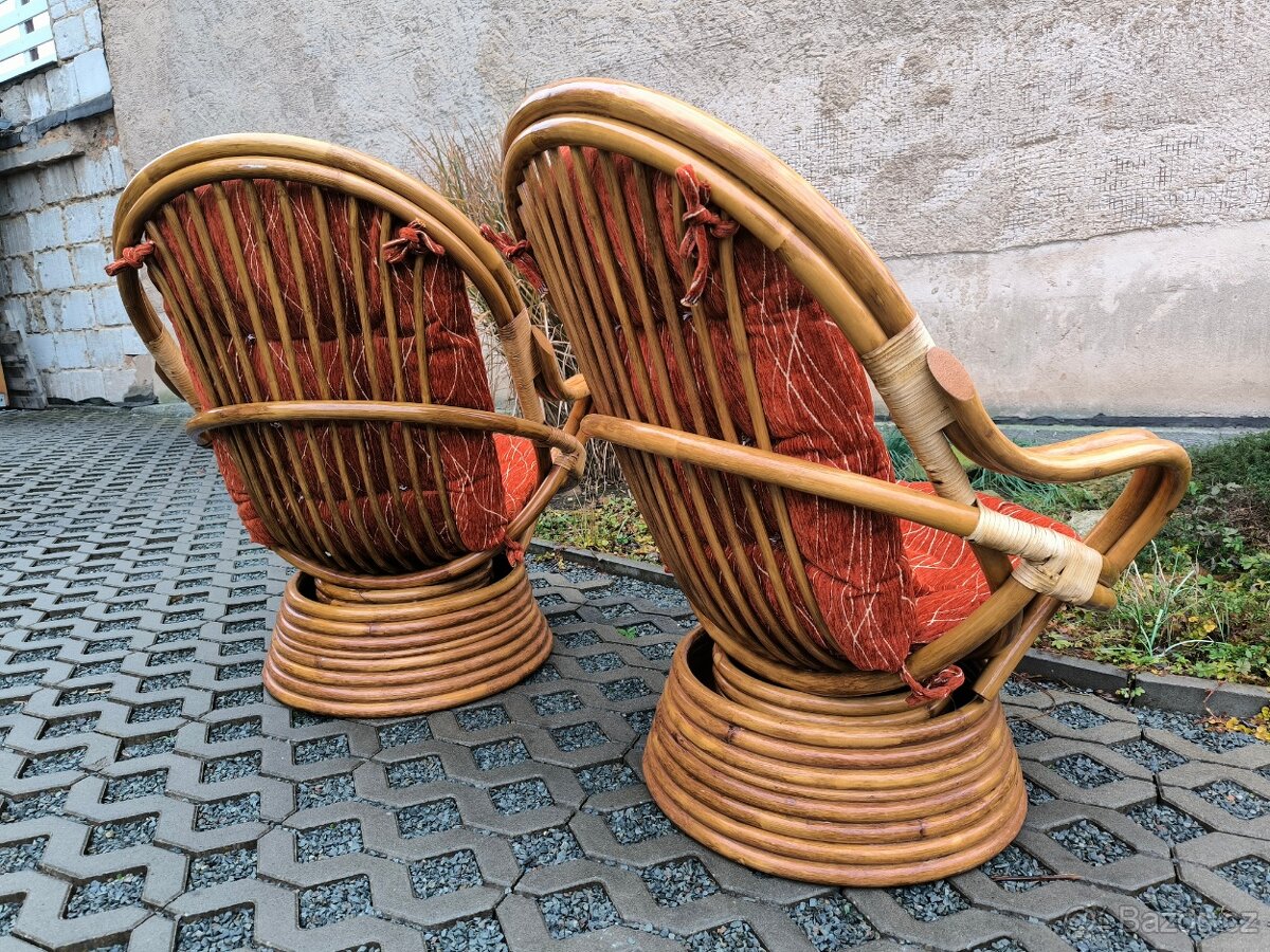 Ratanová křesla - 2 kusy - 13