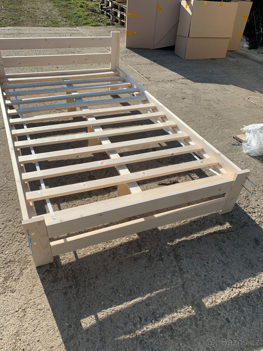 drevena postel 120x200 borovice S rostem Nova - 13