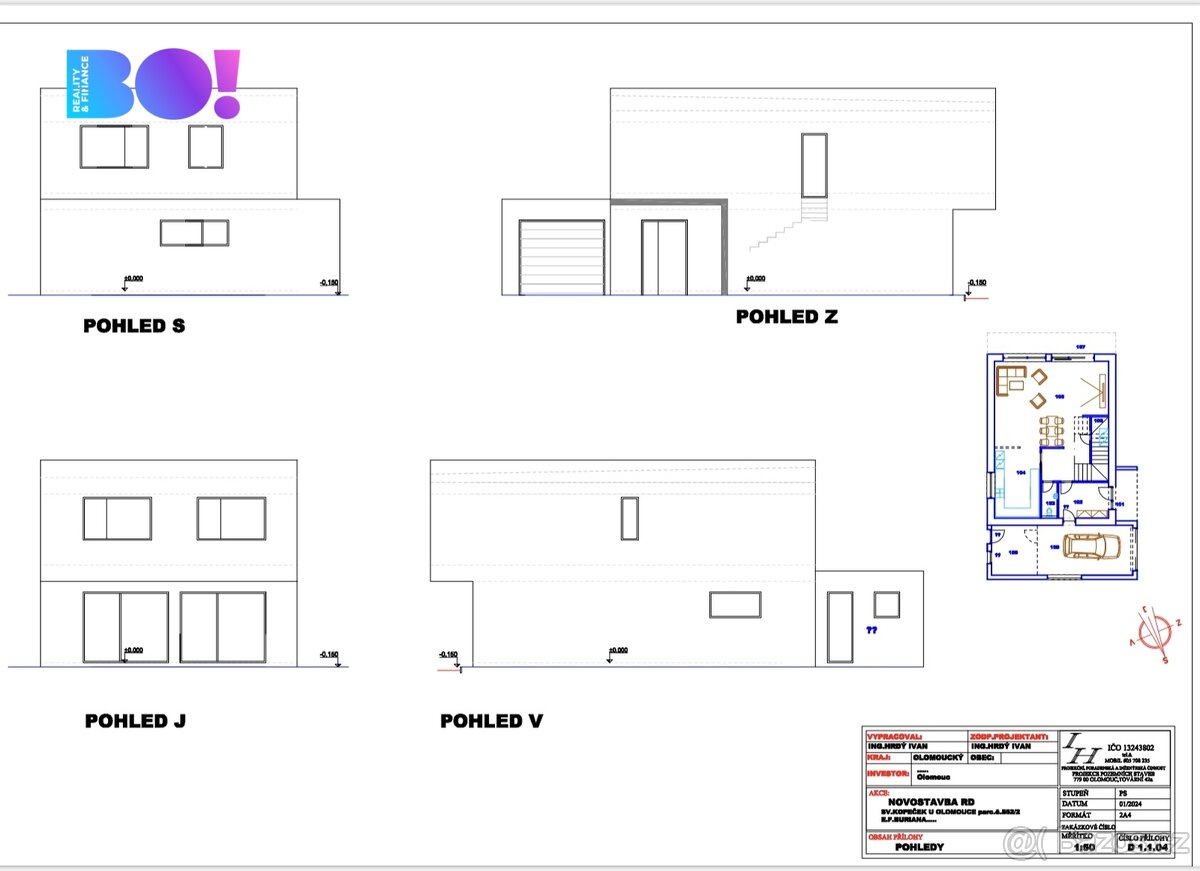 Prodej stavební parcely se schváleným projektem rodinného do - 13