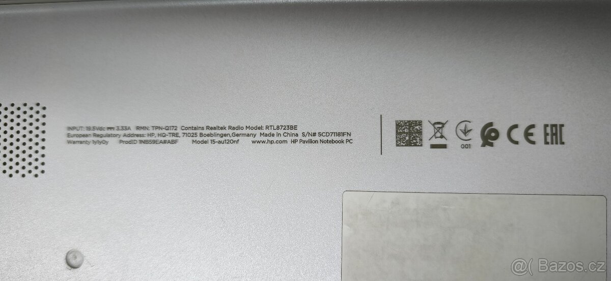 HP Model 15-au120nf - 13