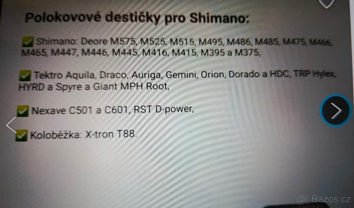 Brzdové destičky semimetalické. - 13
