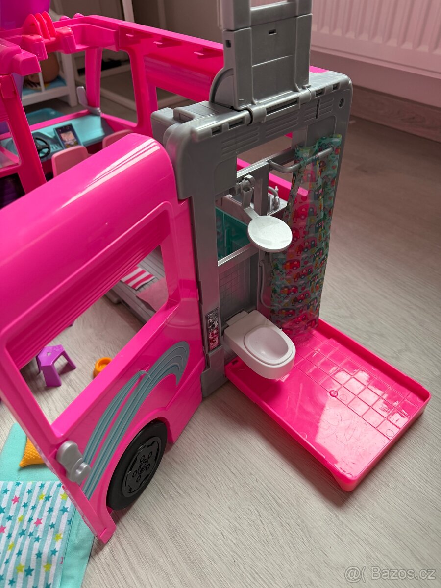 Barbie dům s výtahem, karavan, panenky - 13