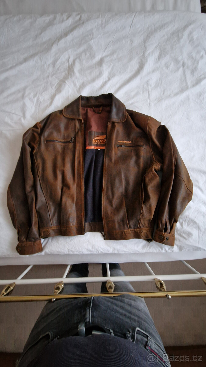 Kožená bunda BAUER hnědá XL - 13