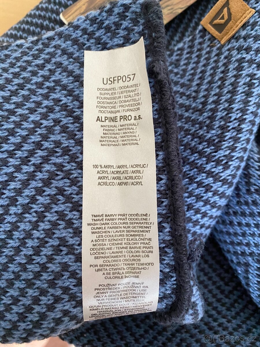 Nová unisex kruhová šála ALPINE PRO - modro-černá - 13