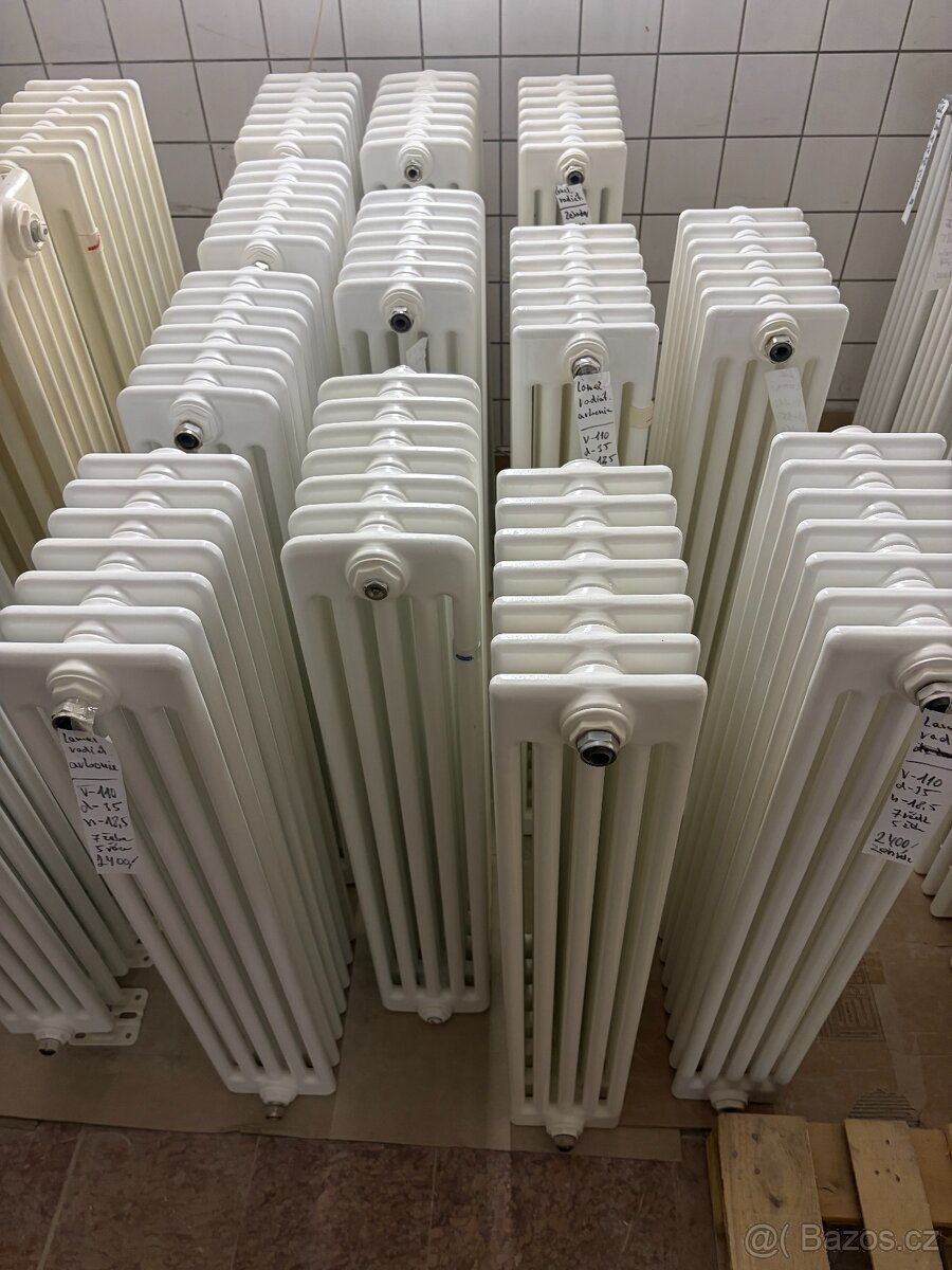 trubkové plechové retro radiátory - 13