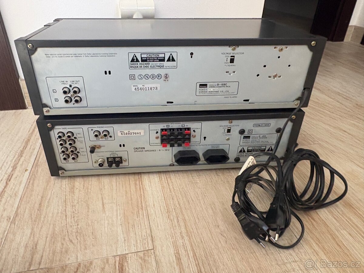 Sestava Sansui deck D-69C a receiver R-410 - 13
