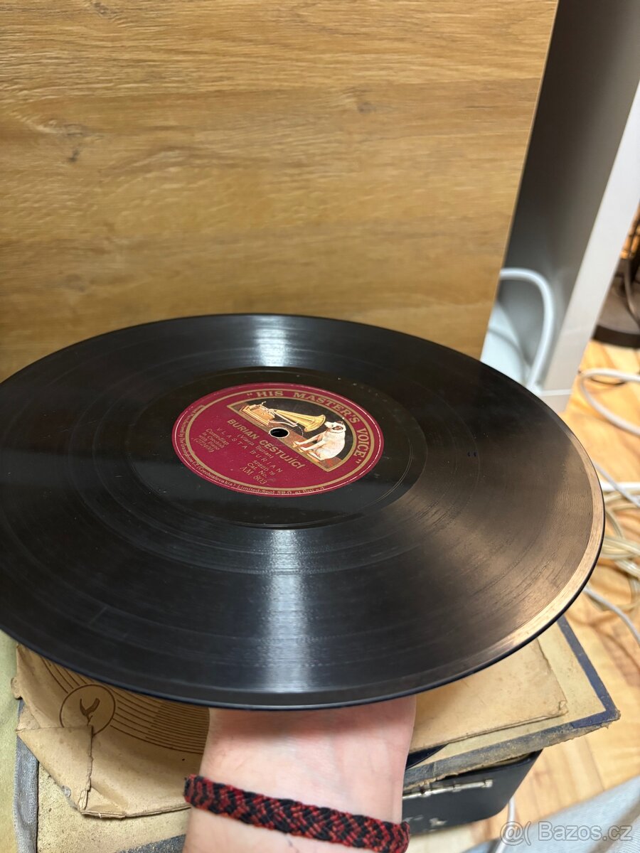 Sada 4× starožitná šelaková gramodeska - 13