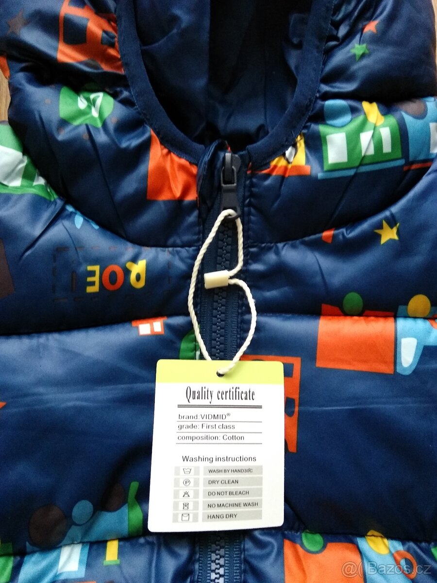 Nová přechodná bunda AUTÍČKA, vel.86/92 - 13