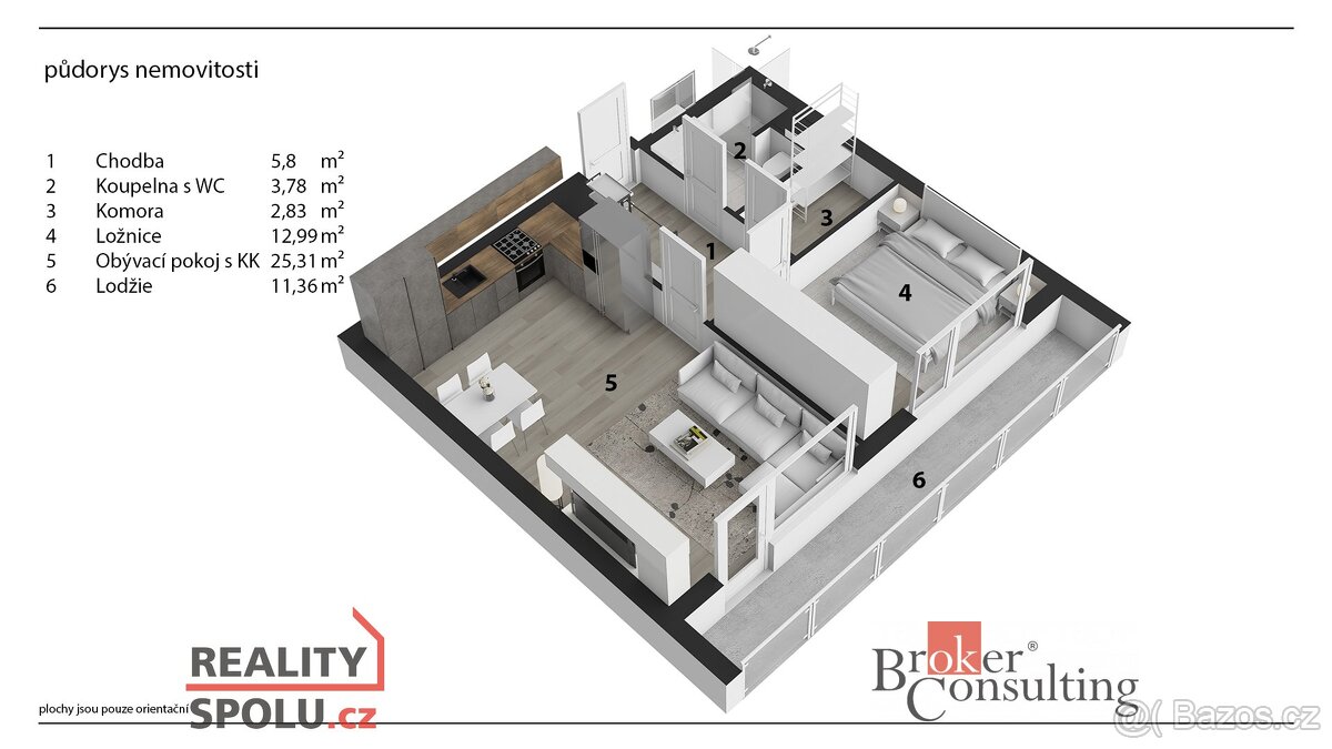 Podnájem, byty/2+kk, 53 m2, Nová Tesla 582, 53003 Pardubice, - 13