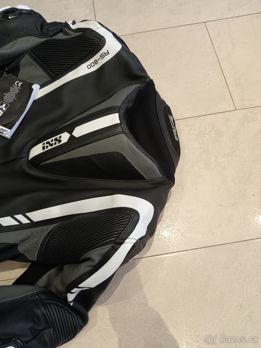 IXS RS 800-Pánská Dámská kožená moto kombinéza, zkrácená - 13