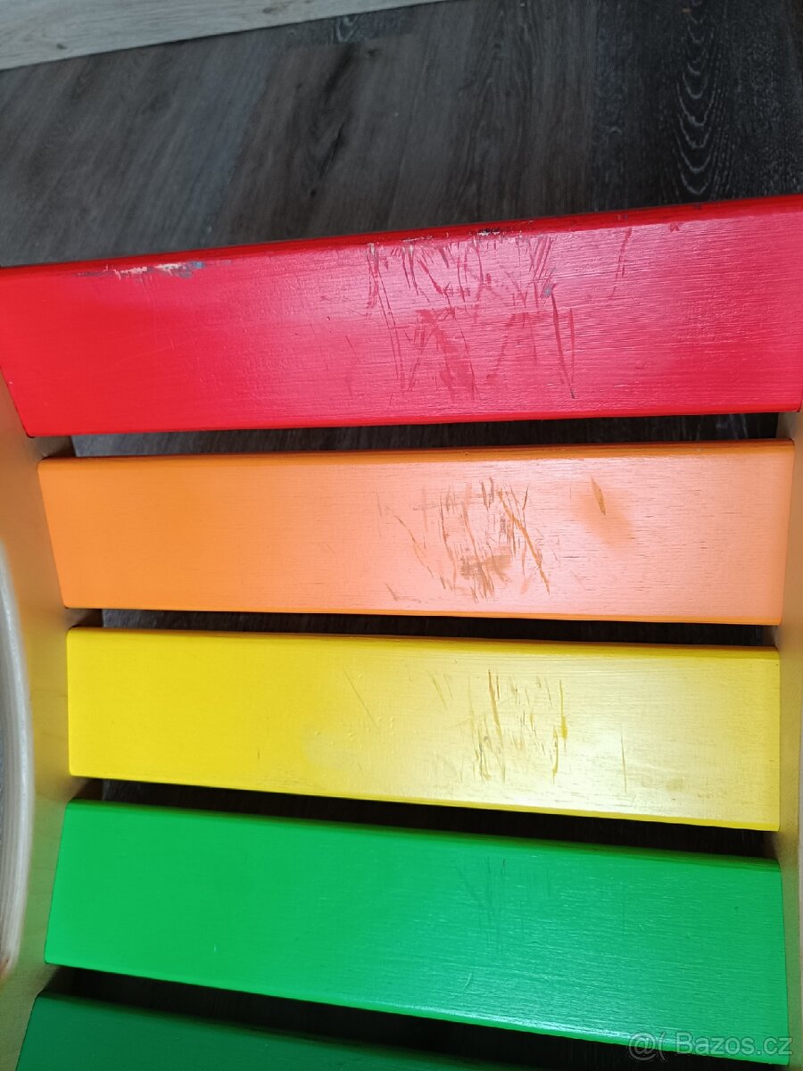 Duhová dřevěná houpačka Swing - 13