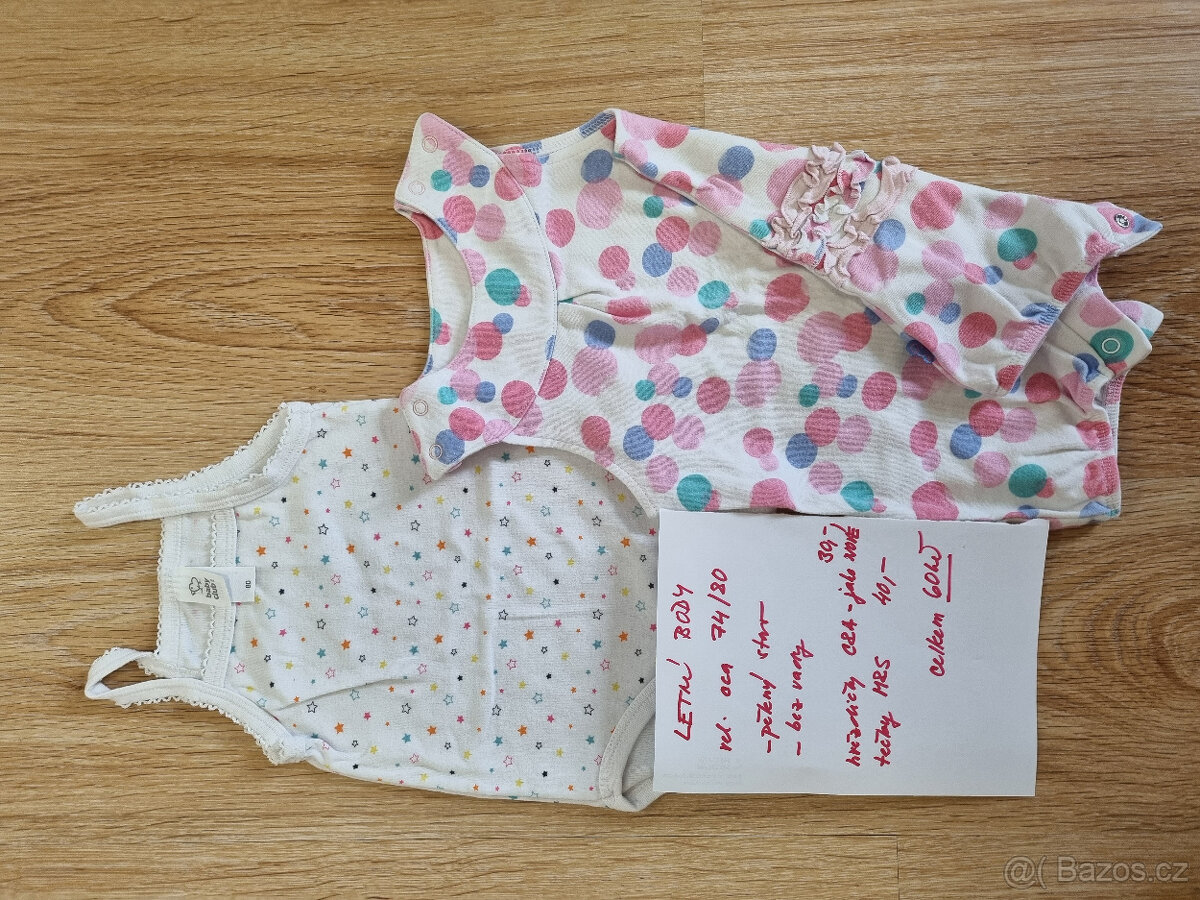 dětské oblečení body a trika 74/80 - 13