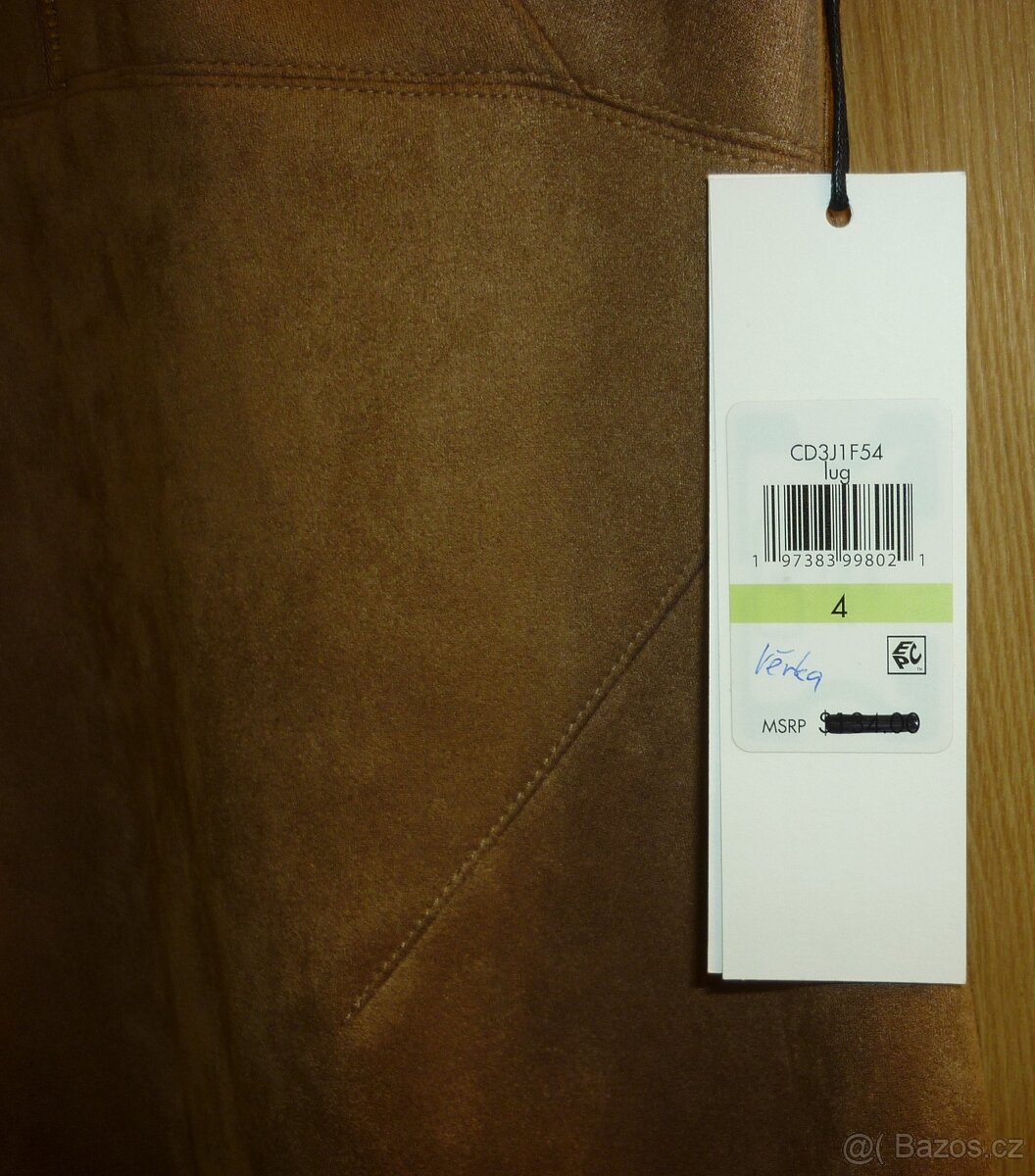 Semišové pouzdrové šaty Calvin Klein - 13