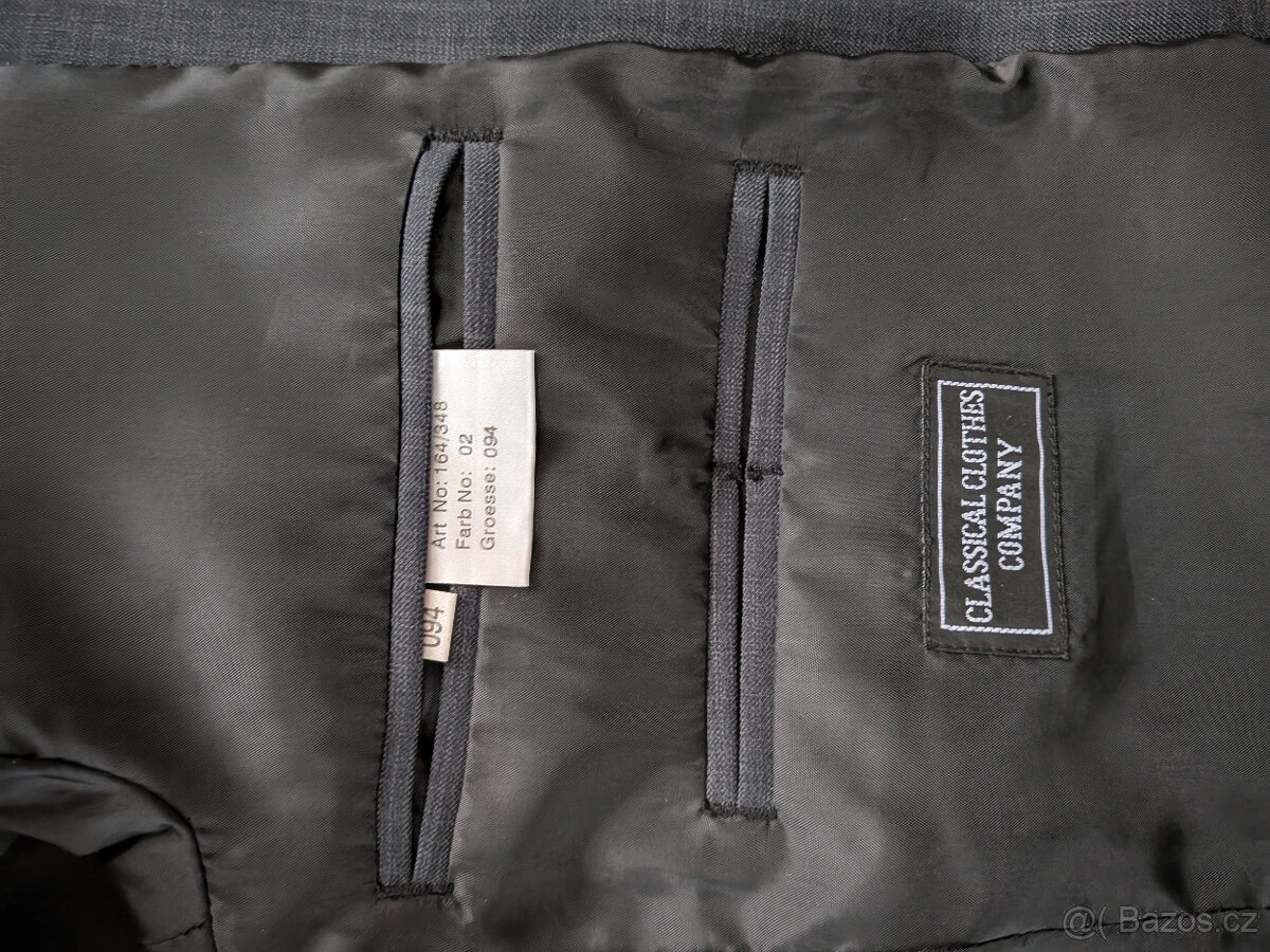 Pánský oblek, sako + kalhoty + vesta - 13