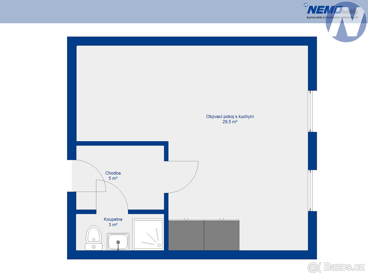 Pronájem bytu 1+kk Komenského, Husinec - 13