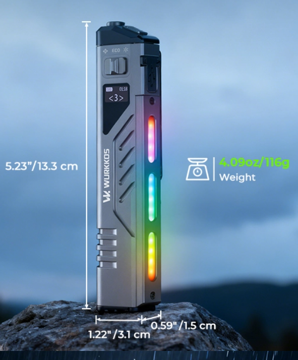Wurkkos TD11 chytrá OLED 3000L,USB-C,RGB novinka - 13