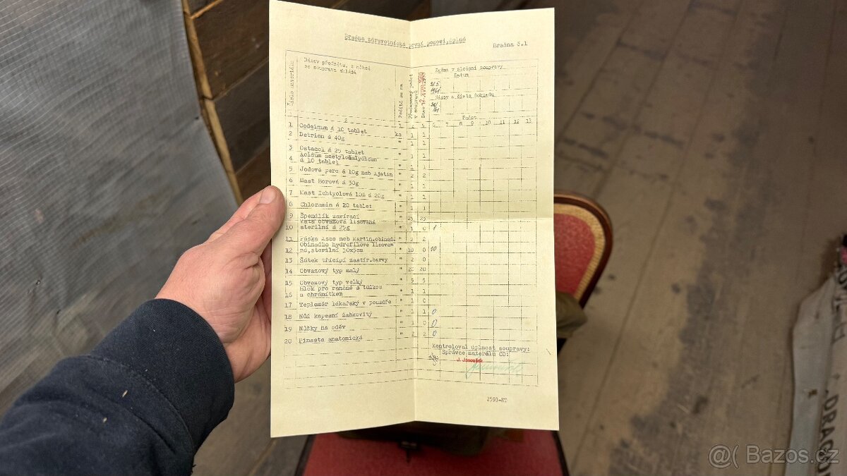 Vojenská zdravotnická brašna ČSLA - 13