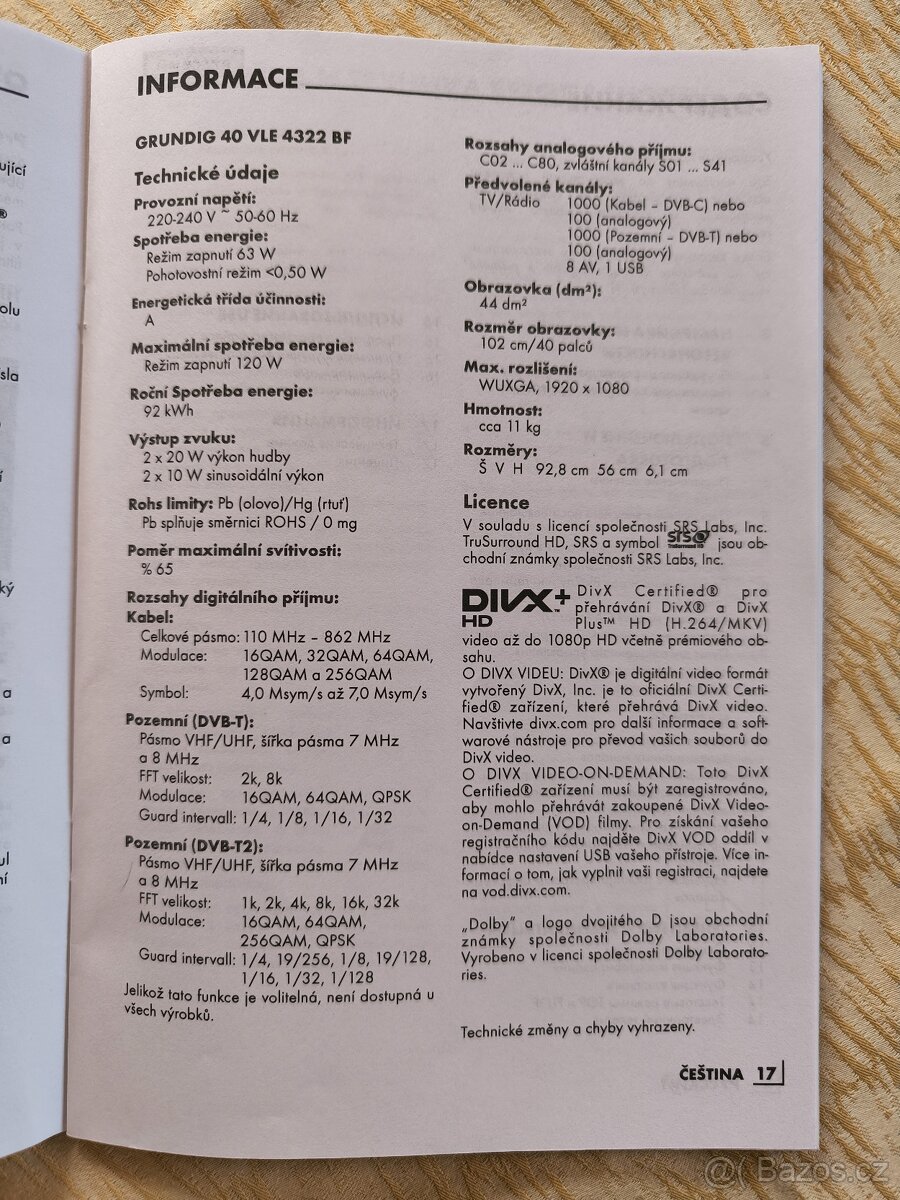 Televizor LCD Grundig 40VLE4322BF, úhlopříčka 102 cm - 13
