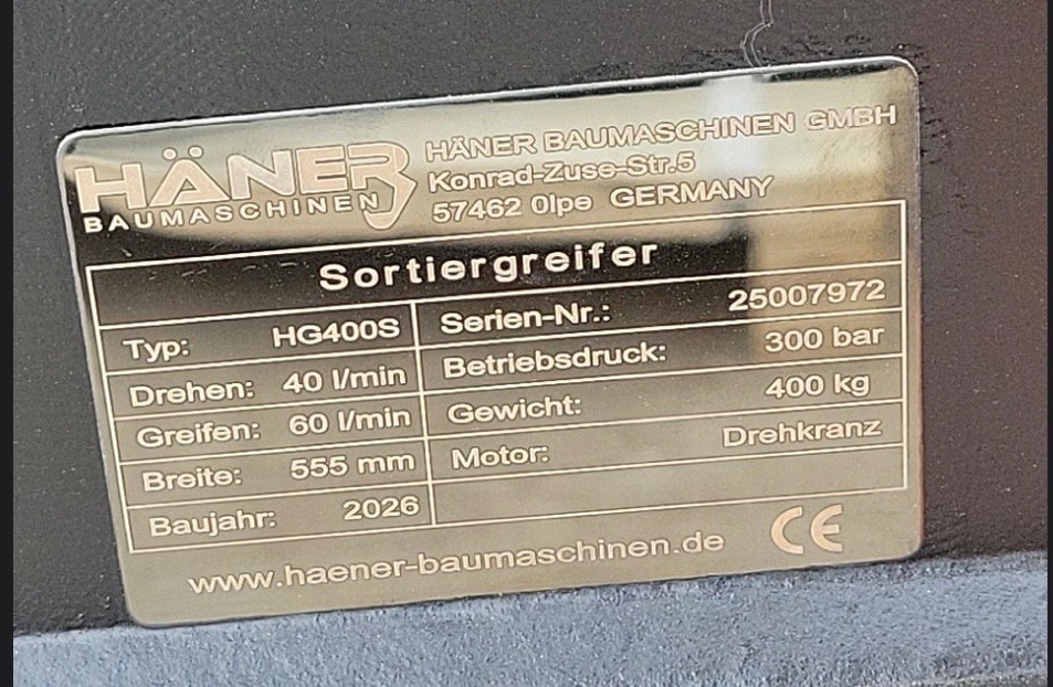 Sortýrovací drapák HG400S s rotátorem pro bagry 5-9t - 13