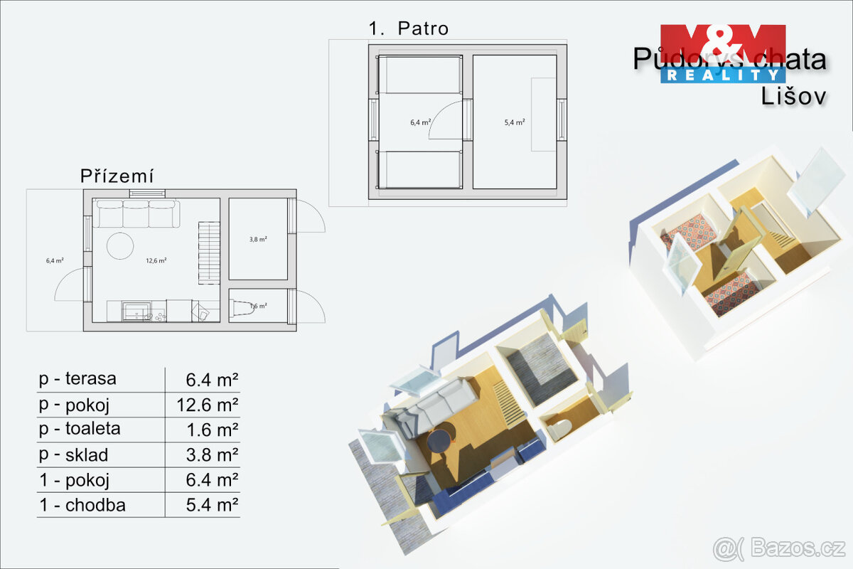 Prodej chaty, 375 m², Lišov - 13