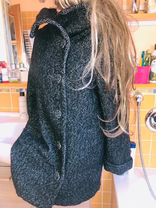 H&M# kabat# vlneny# zimni #oversize # business#sedy - 13