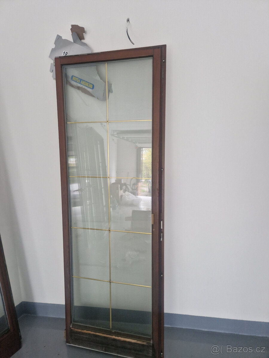 Dřevěné francouzské okno použité - 13