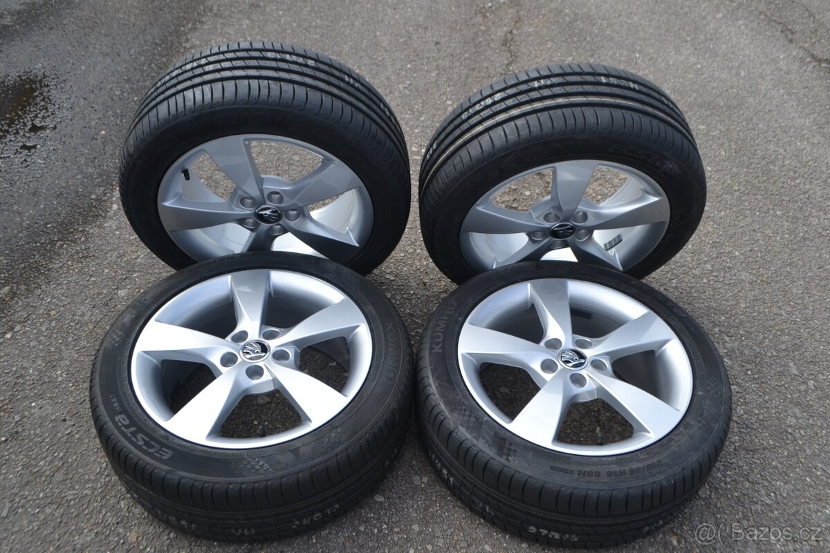 Škoda Fabia III/Rapid- NOVÝ letní Alu komplet 215/45/R16 - 13