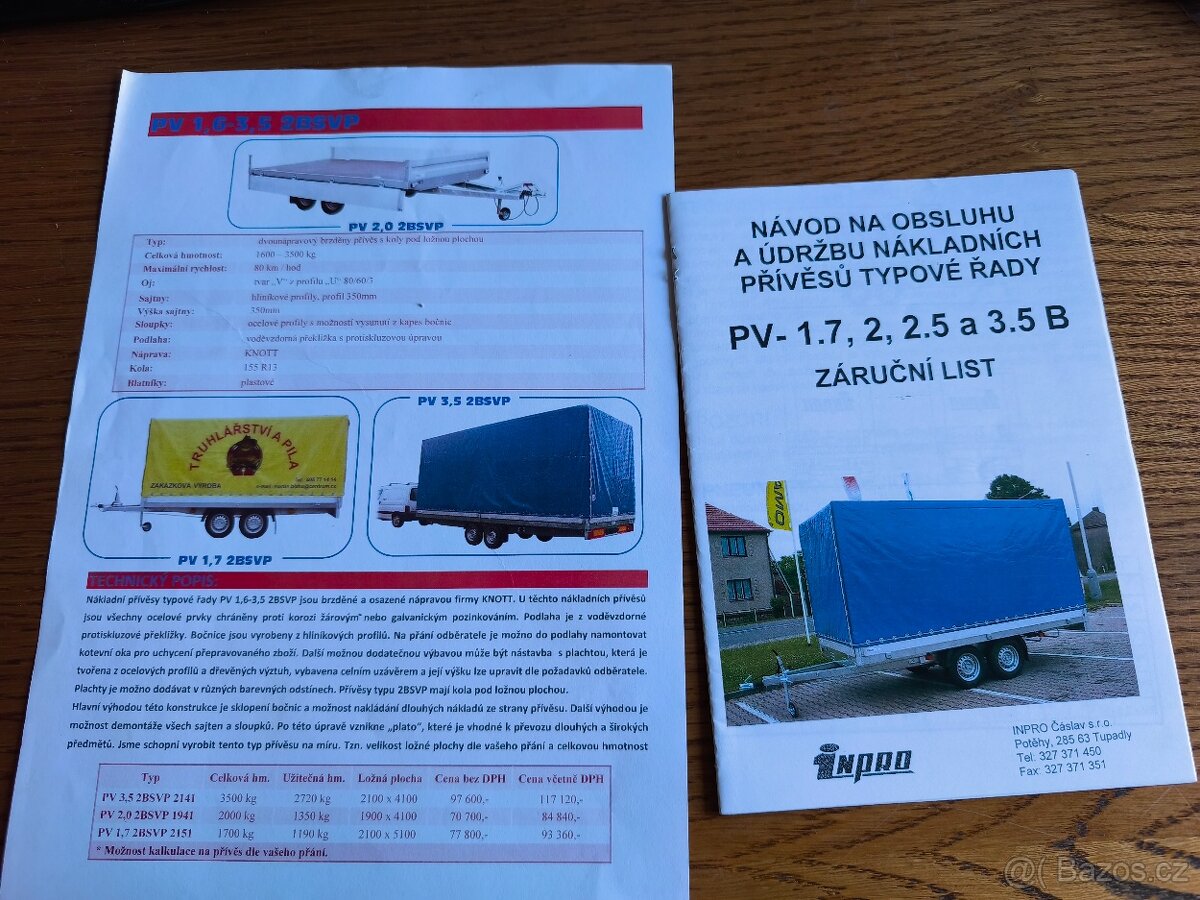 Přívěsný vozík dvouosý - 13