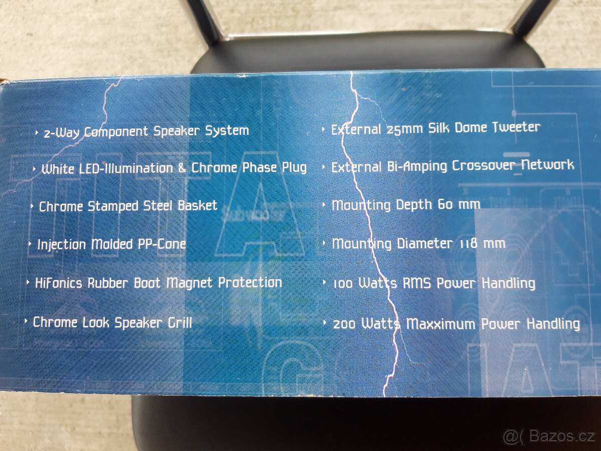 =ø13cm= HIFONICS BRUTUS - dvojpásmové 13cm kompá 2x100W RMS - 13