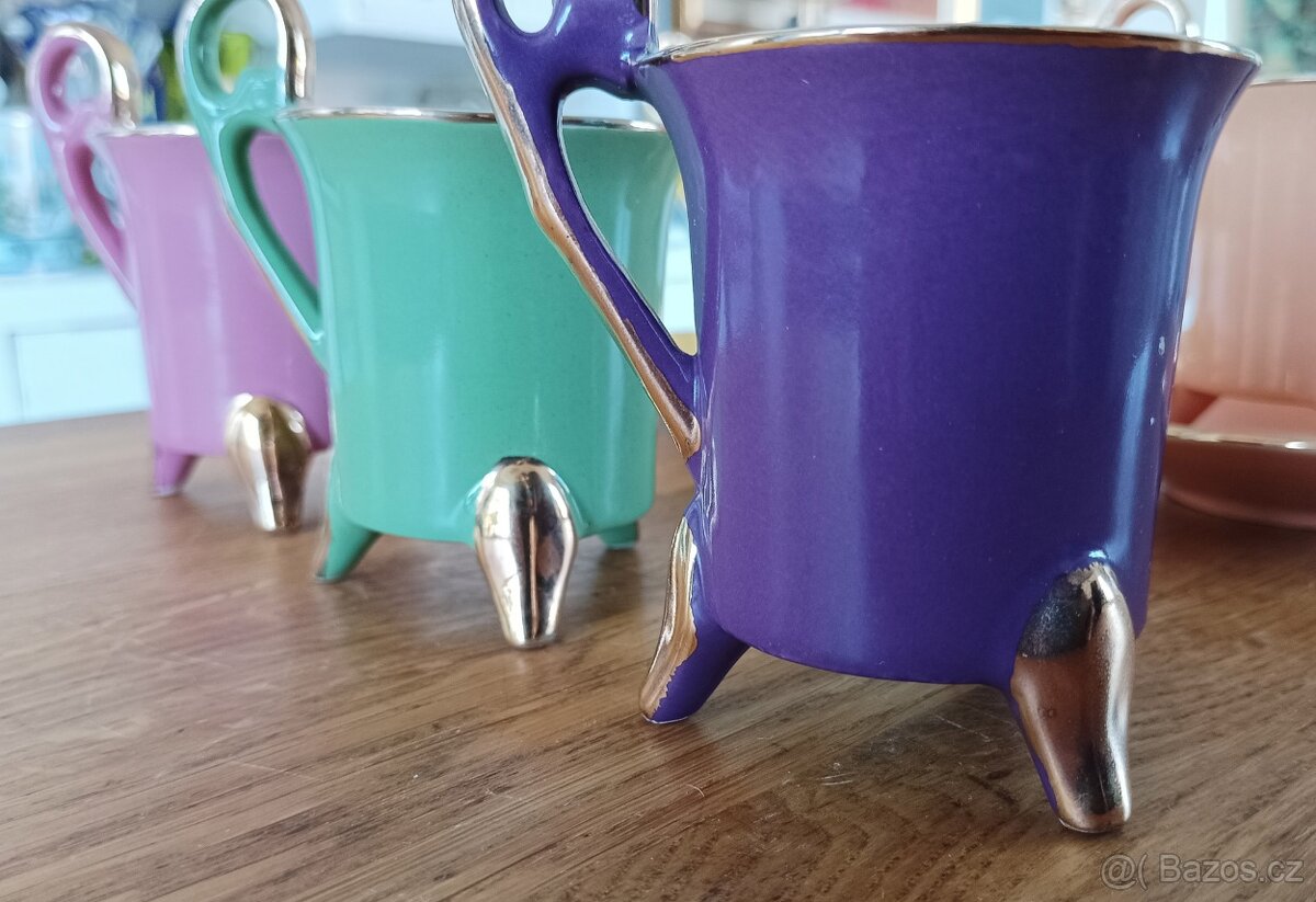 VINTAGE ESPRESSO ŠÁLKY GENEVIEVE LETHU FRANCIE - 13