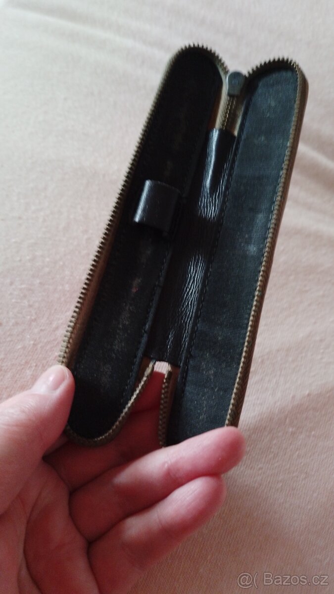 penál Herbita vybavený,vintage pouzdro - 13