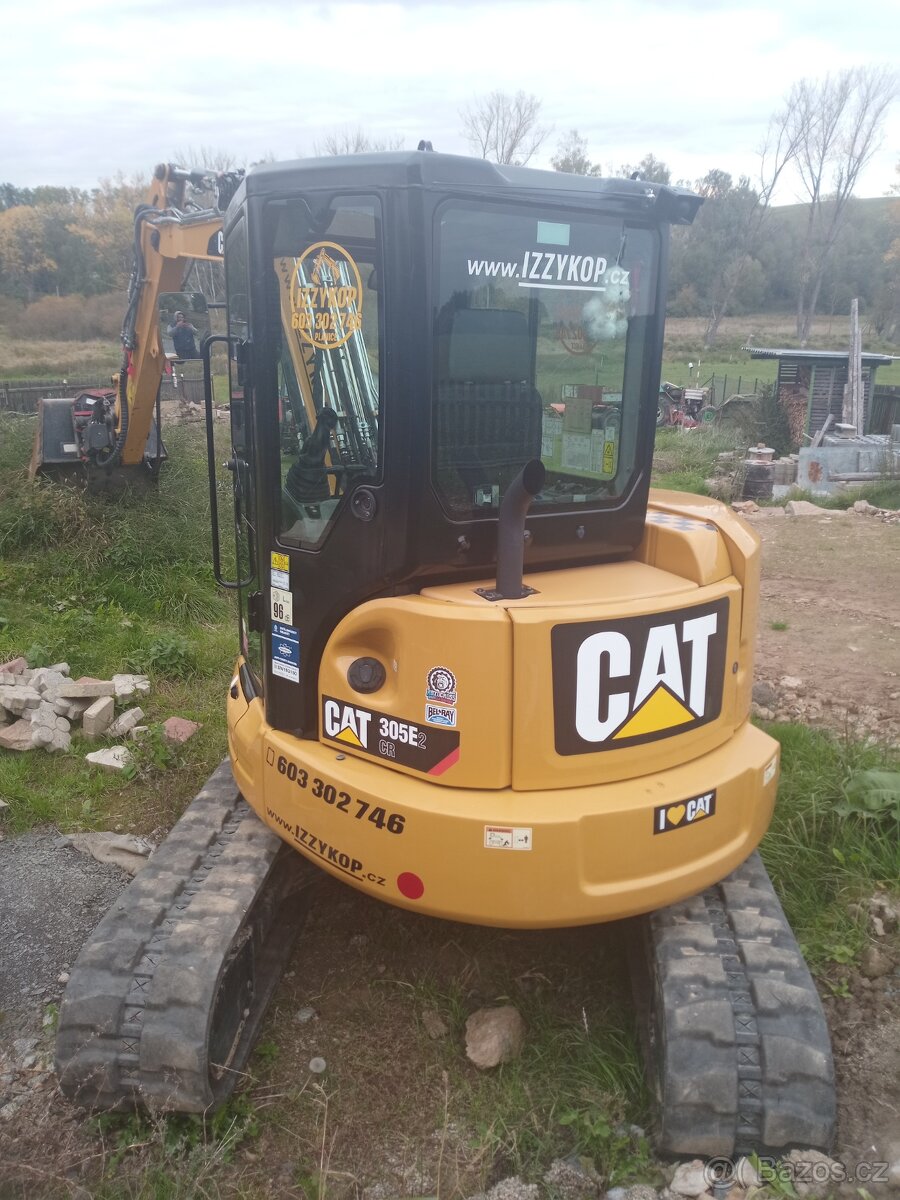 Pásový bagr Caterpillar 305 E2CR,rototilt. - 13