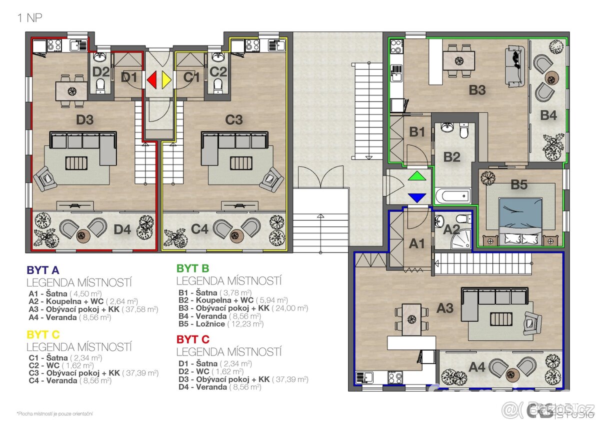 Prodej pozemku se stavebním povolením, 1 696 m² - Frymburk - - 13