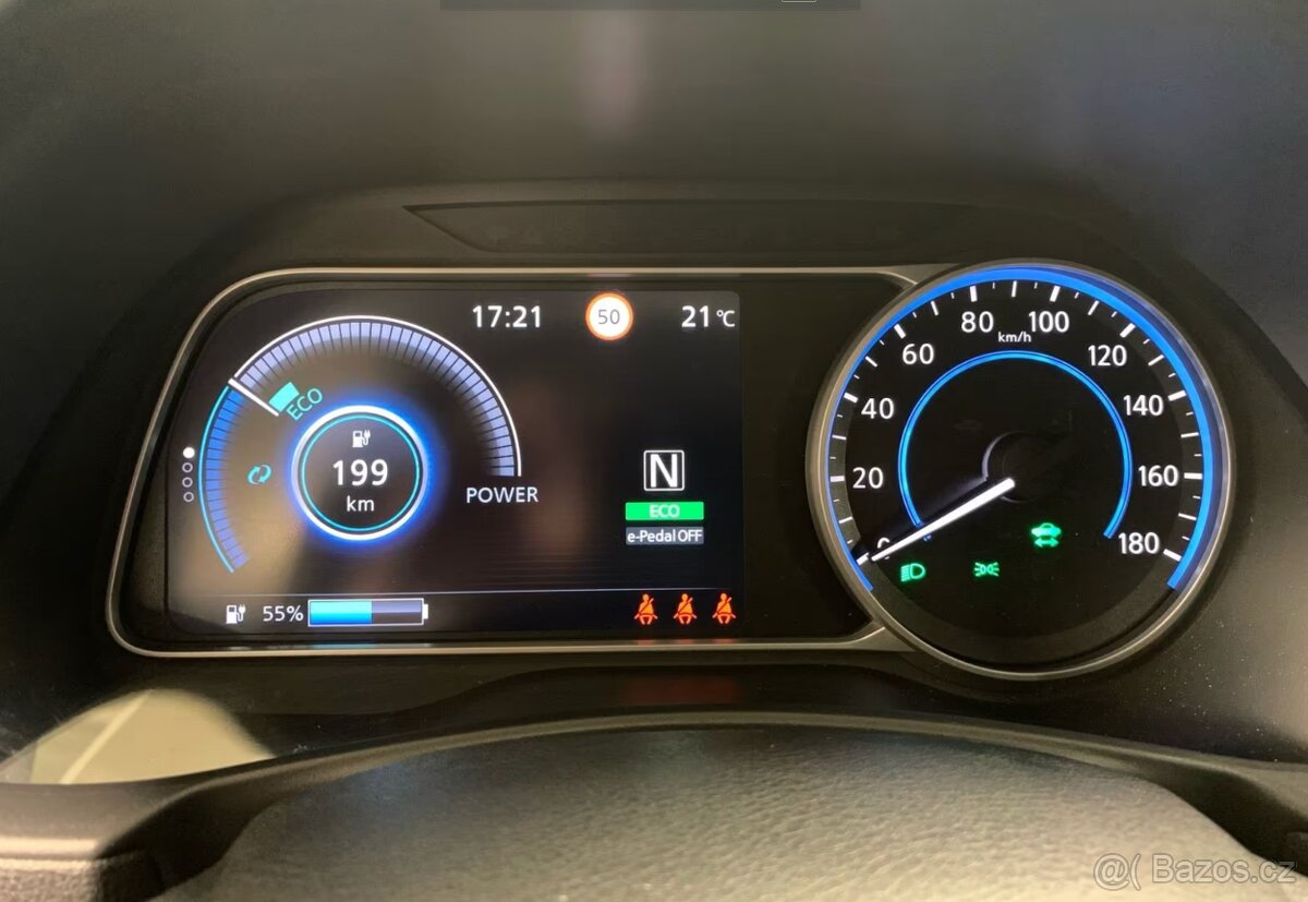 NISSAN LEAF E+ 62kWh, ZÁRUKA do 6/2028, DPH, SOH 95% - 13