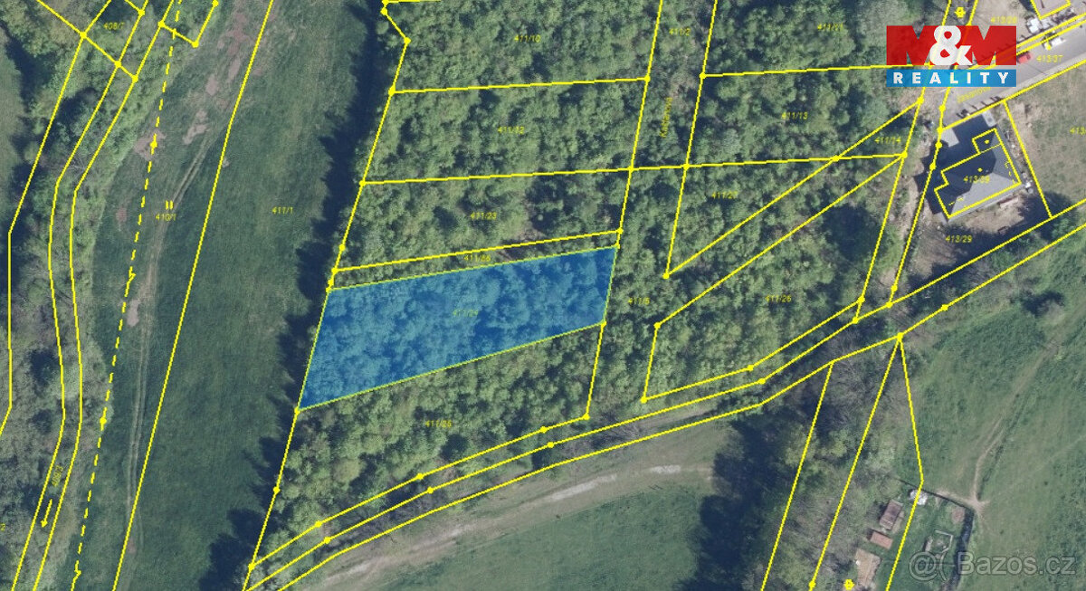 Prodej pozemku k bydlení, 1388 m², Dubí - 13