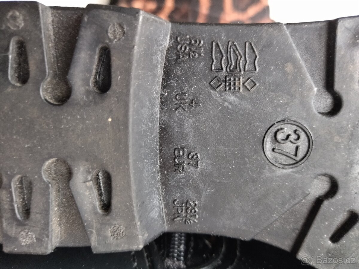 Kozačky holínky černé + leopardí vzor, vel. 37/38 - 13