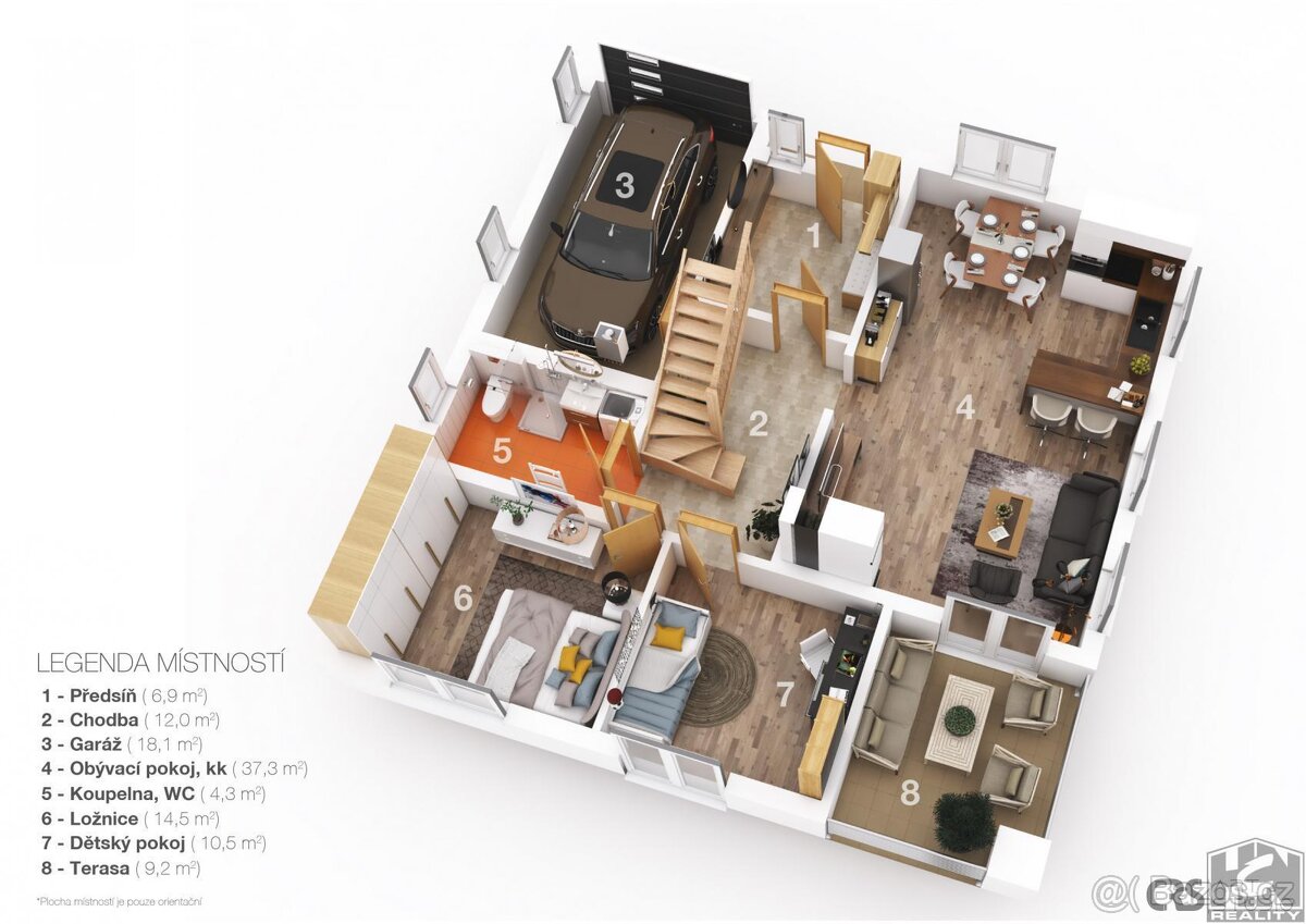 Rodinný dům, 7+kk+garáž, 213m2, Liberec - Vesec, pozemek 873 - 13