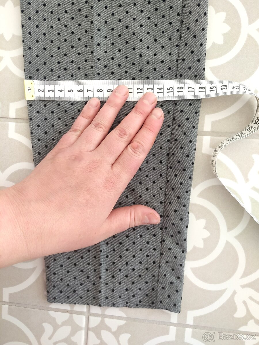 1x oblečené kalhoty Orsay S společenské puntíky šedé - 13