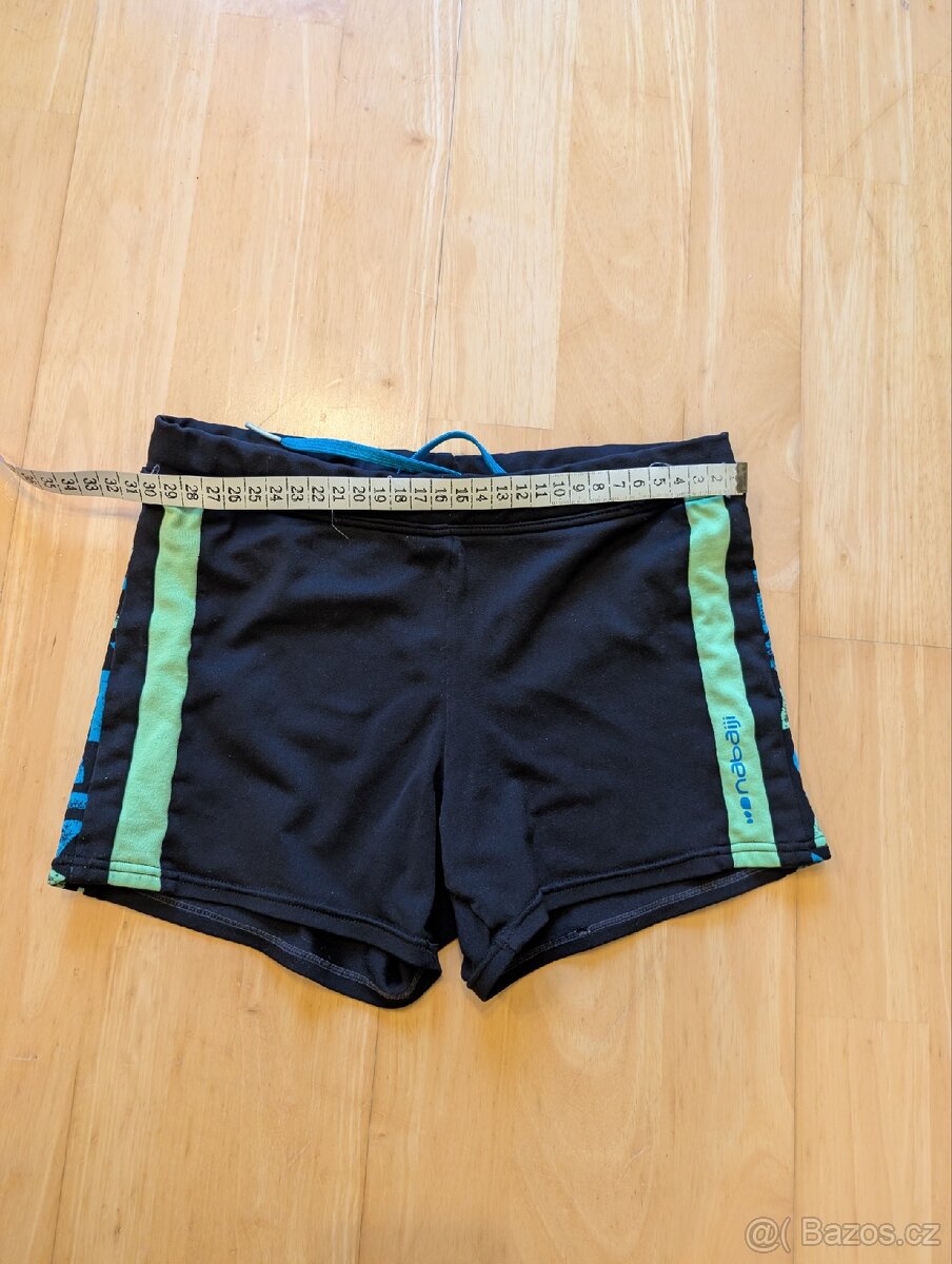 3 ks chlapecké plavky vel.146-152 modré, 6-9 let černé - 13