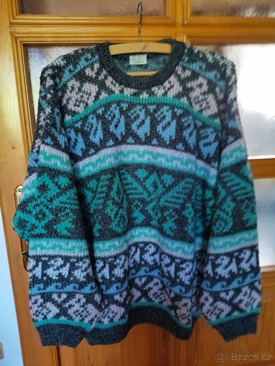 dám.+pá ručně pletené svetry, vlna na plet.předložka,čepice - 13