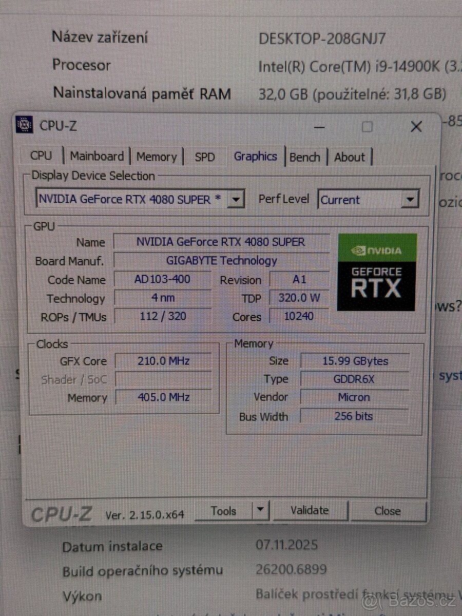 Herní PC sestava Z790 i9-14900K 32GB 4TB RTX 4080 Super DPH - 13