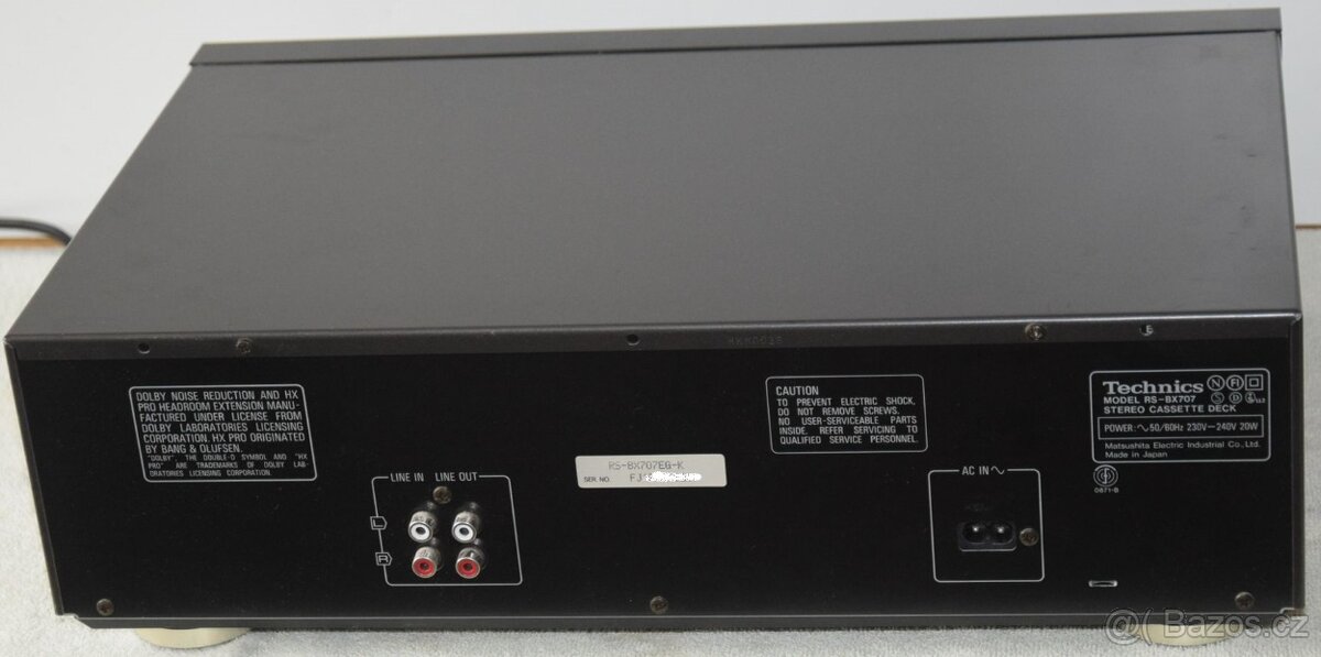 Tape deck TECHNICS RS-BX707, 3 hlavy, CLASS AA, Quartz DD - 13