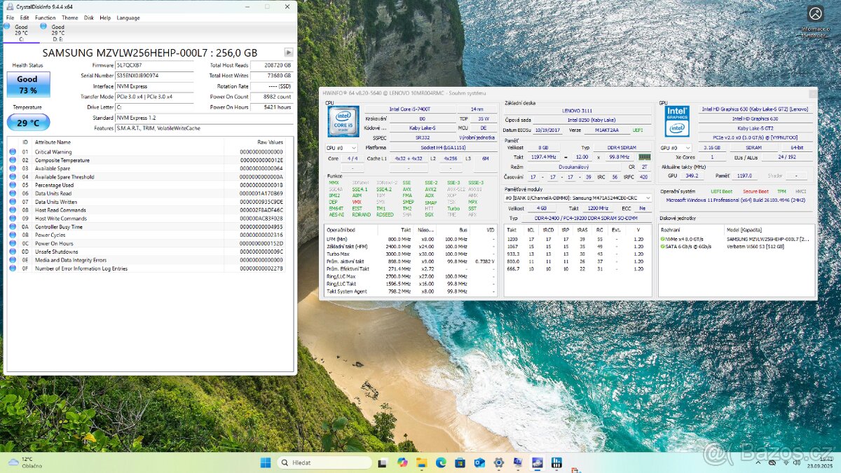 Lenovo ThinkCentre M710q Tiny Win11/256GB SSD/16GB RAM REPAS - 13