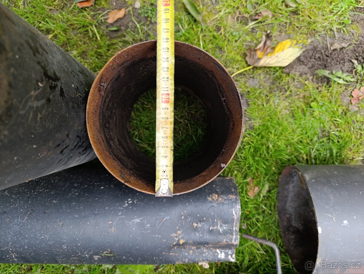 Silnostěnné, komínové roury - černý plech - 13