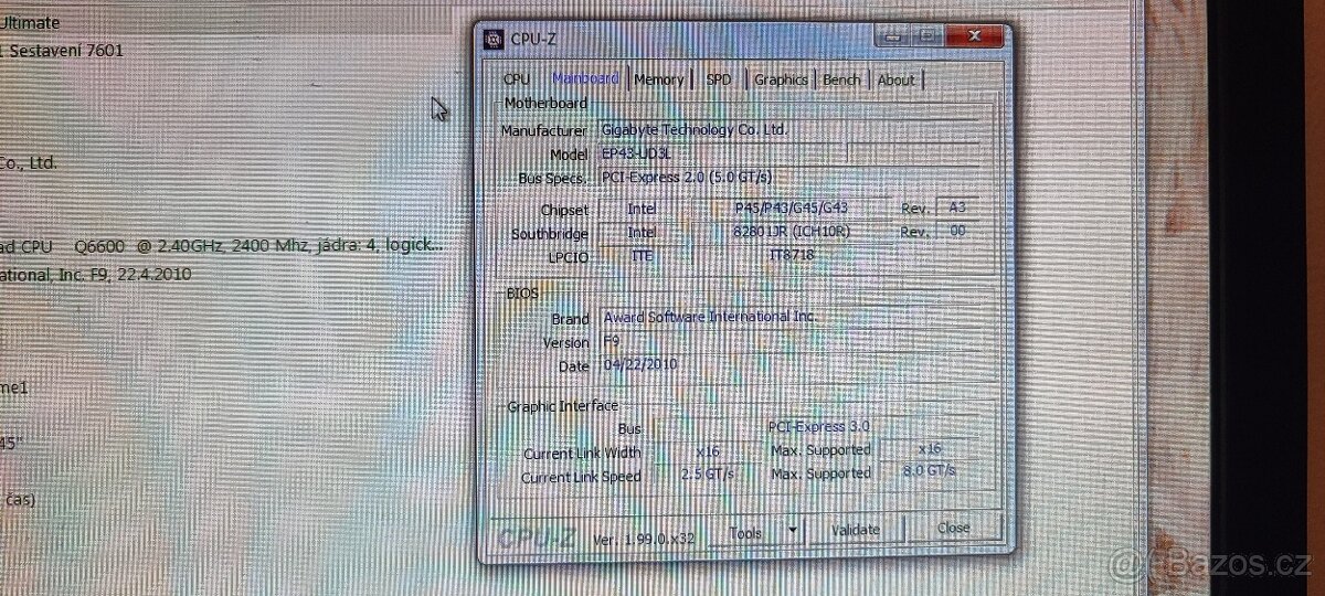 WIN7,Intel Q6600 2,4 GHz;Socket 775 LGA,4GB DDR2 - 13
