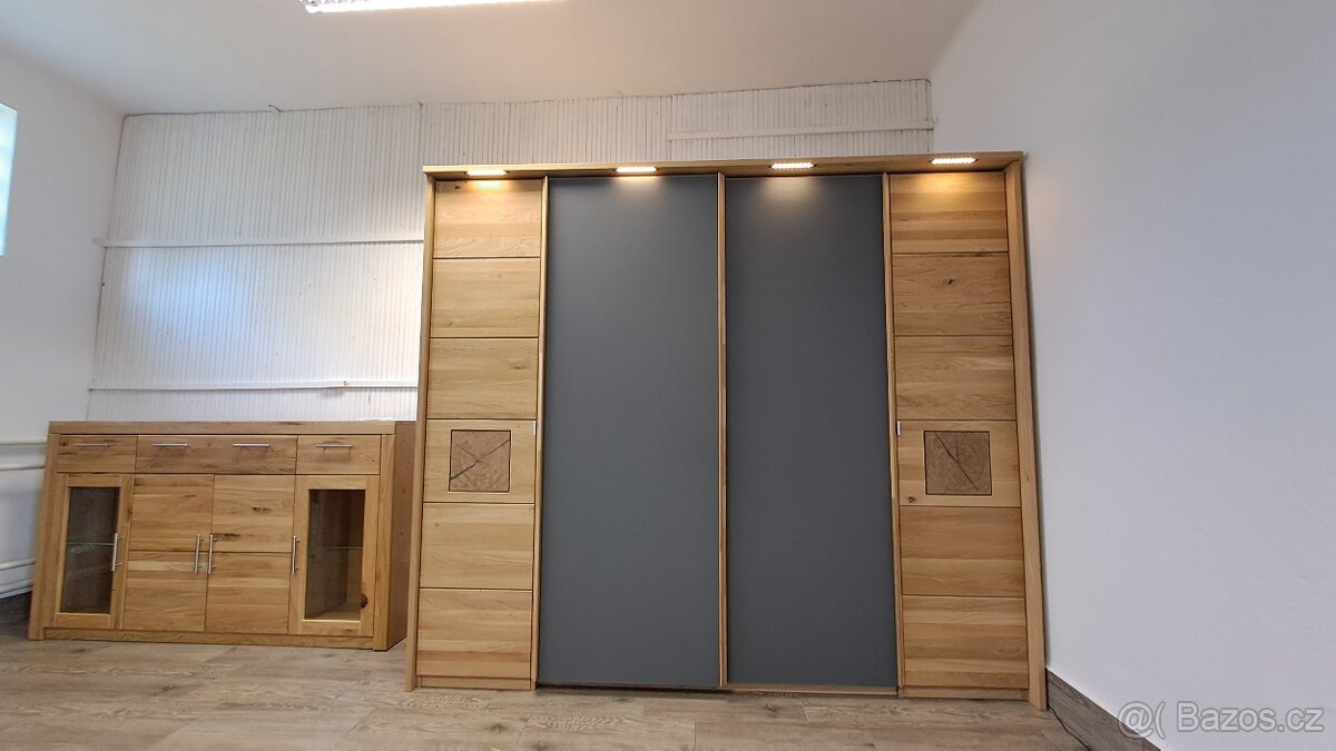 Luxusní skříň Graz - Divoký dub masiv 246 cm GERMANY - 13