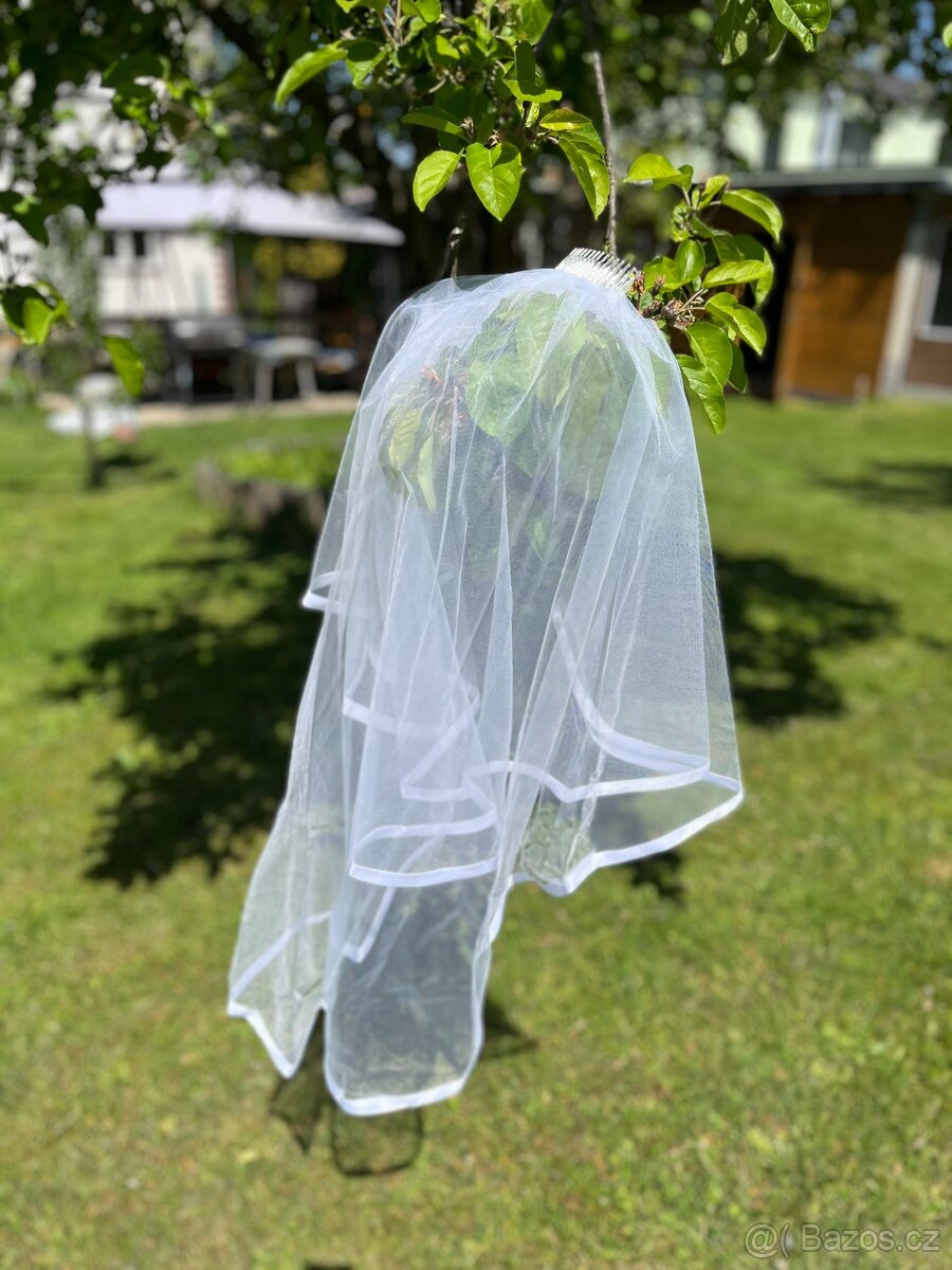 Svatební šaty Elody vel. S, spodnička,závoj,podvazek zdarma - 13
