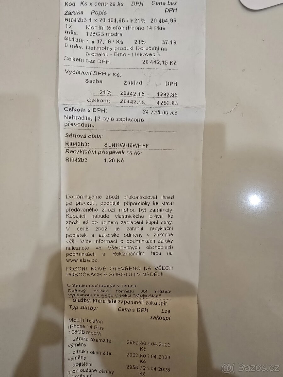 iPhone 14 Plus 128GB kompletní balení za dobrou cenu - 13